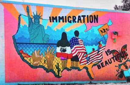 Immigration is beautiful mural art - Immigration Heritage Month