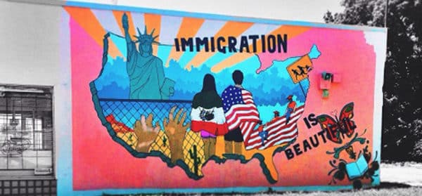 Immigration is beautiful mural art - Immigration Heritage Month