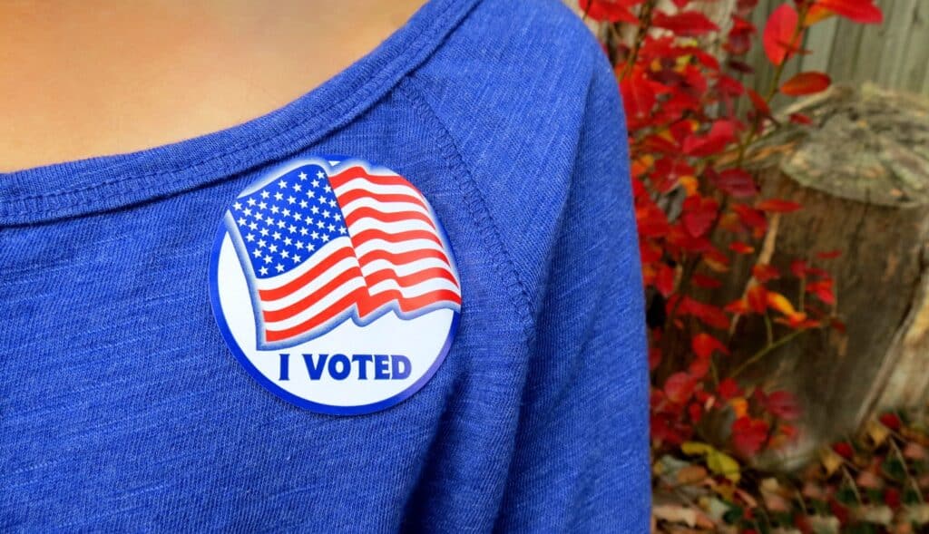 "I Voted" United States election sticker