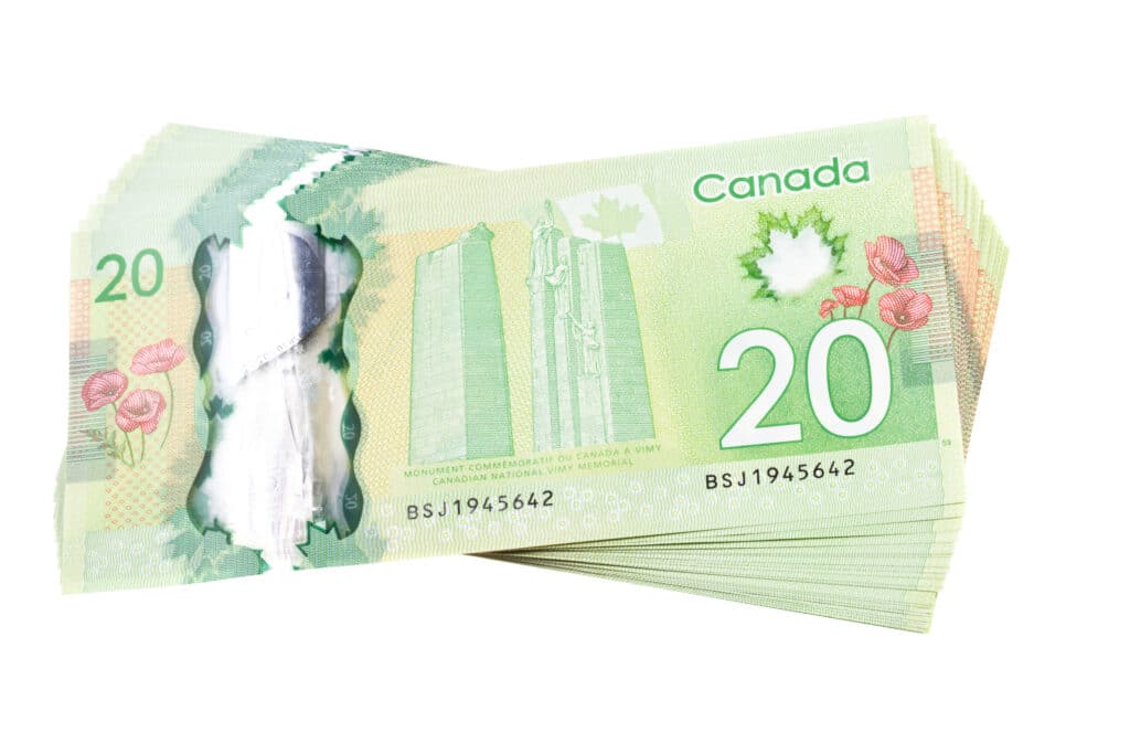 canada money for a money transfer