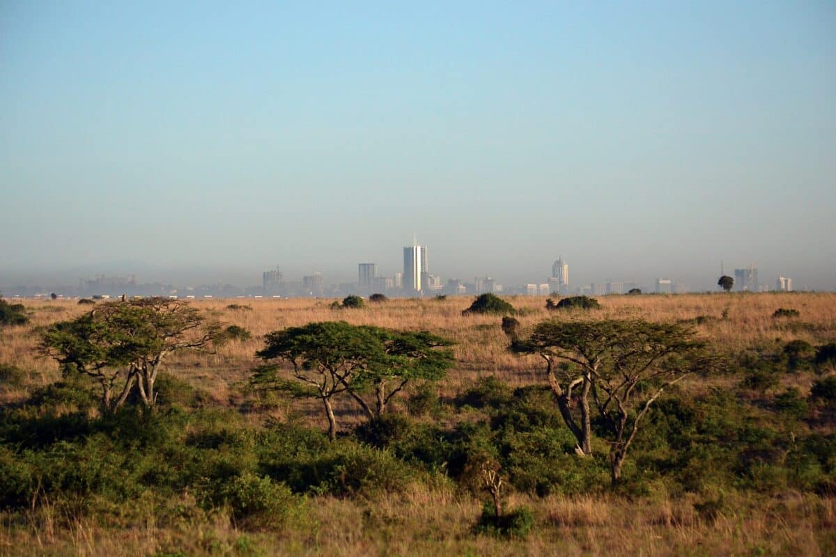Kenya currency: Nairobi skyline