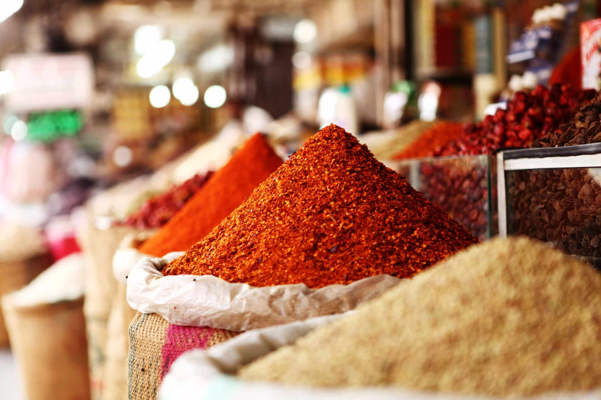 moroccan spices in a market