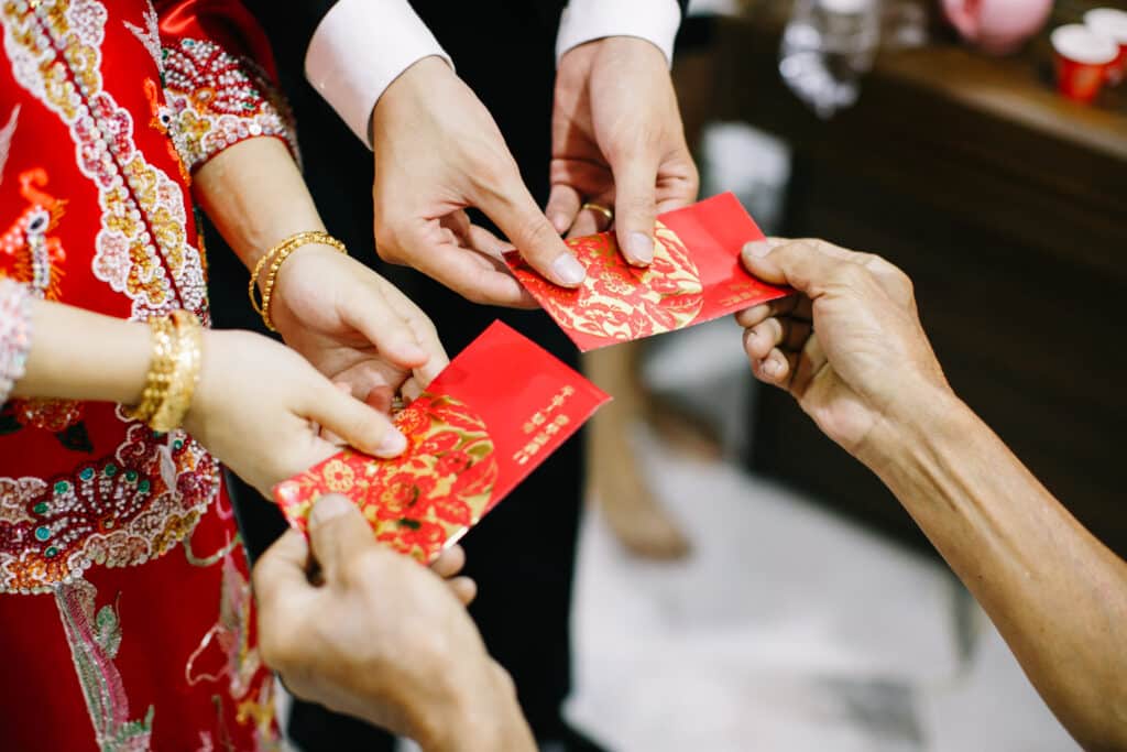 Red packets are often now digital red envelopes when sent overseas