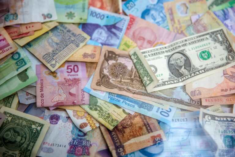 world fiat currencies in a jumble