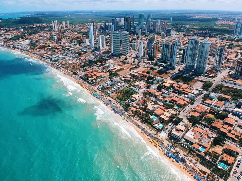 CPF Brazil: aerial view of a city by the sea