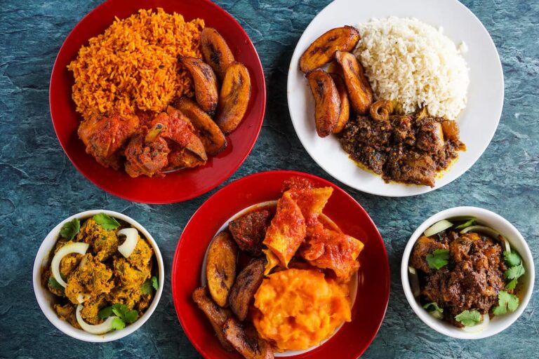Different Nigerian dishes