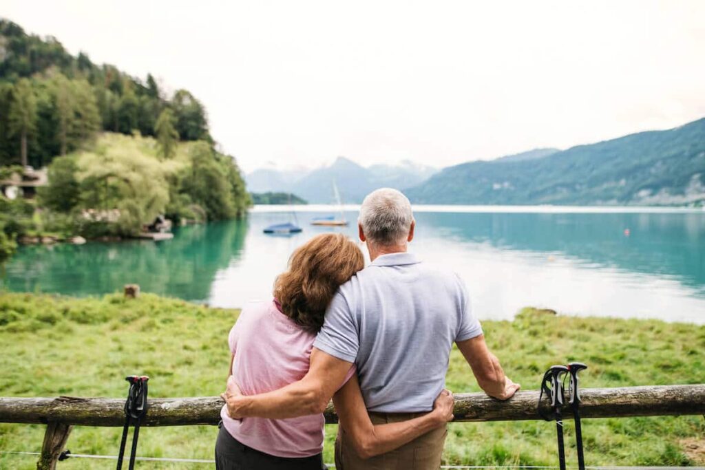 Best countries to retire: senior couple hugging each other
