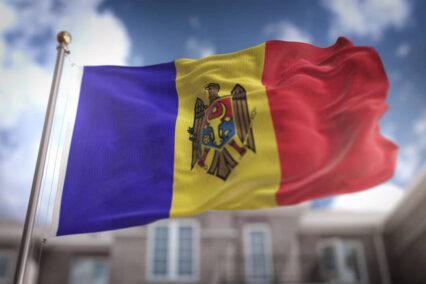 Moldova currency: Moldovan flag