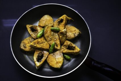 Hilsa fish or ilish is a national dish in Bangladesh and part of traditional Bengali cuisine