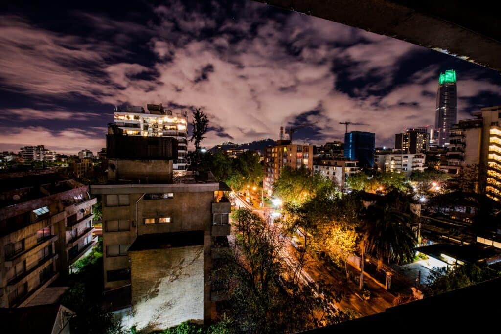 Calles de Chile de noche