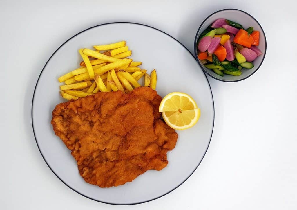 wiener schnitzel from austria is a national dish there