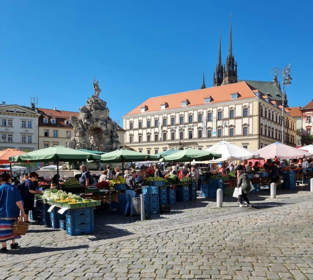 Zelny Trh, the Vegetable Market in Brno, Czech Republic