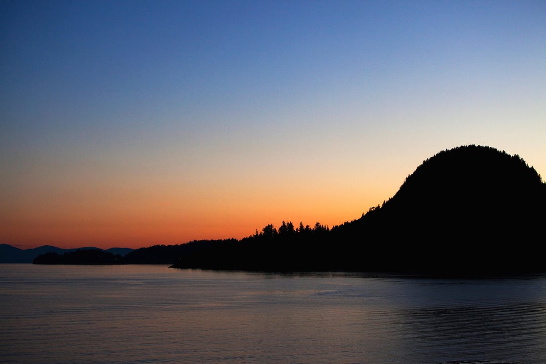 A picture of the sunset in Soames Hill, British Columbia, Canada